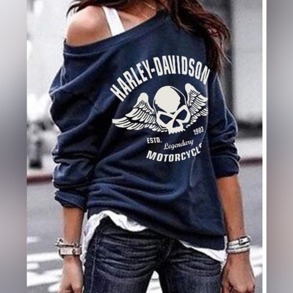 NWT Harley Davidson Slouchy Sweat Shirt